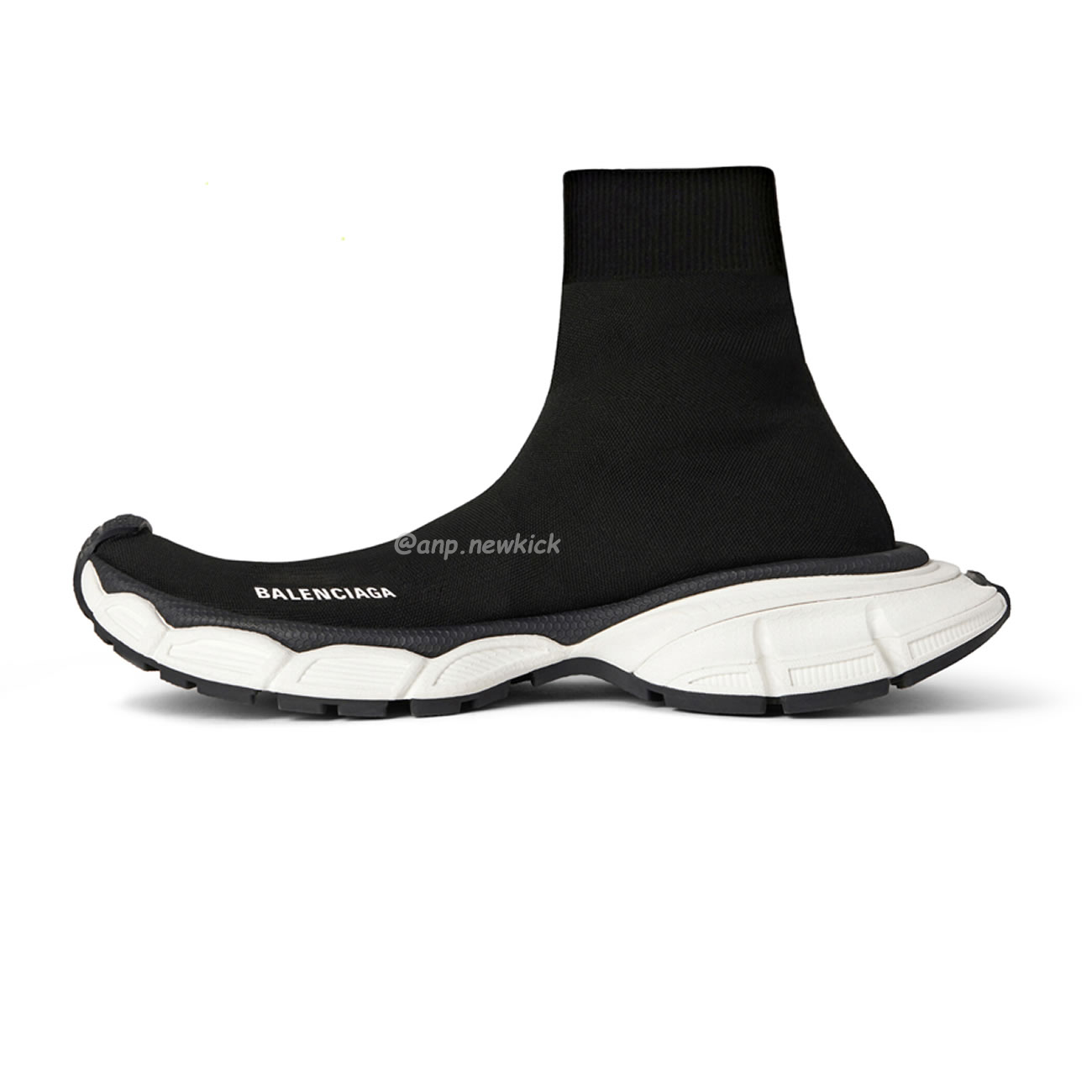 Balenciaga 3xl Sock Recycled Knit Sneakers Black White Fluo Yellow Beige (8) - newkick.org
